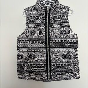Lands' End Fair Isle Puffer Vest